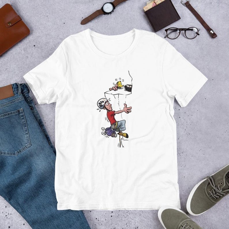 Rock Climbing – Funny, Unisex t-shirt – Fun Rock Climbing / Boulder