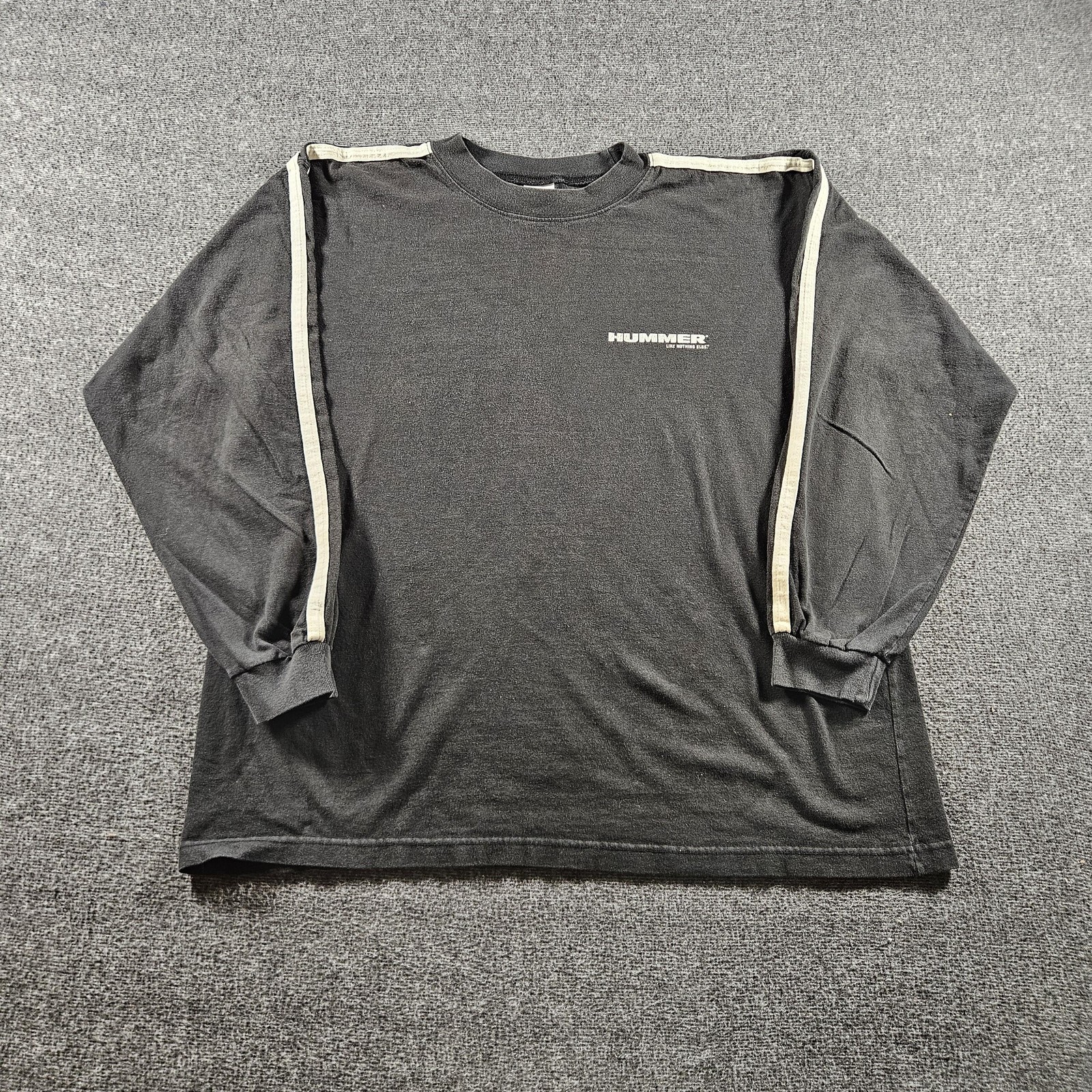 Hummer Shirt Mens Large Black Long Sleeve Like Nothing Else Graphic Badger Sport