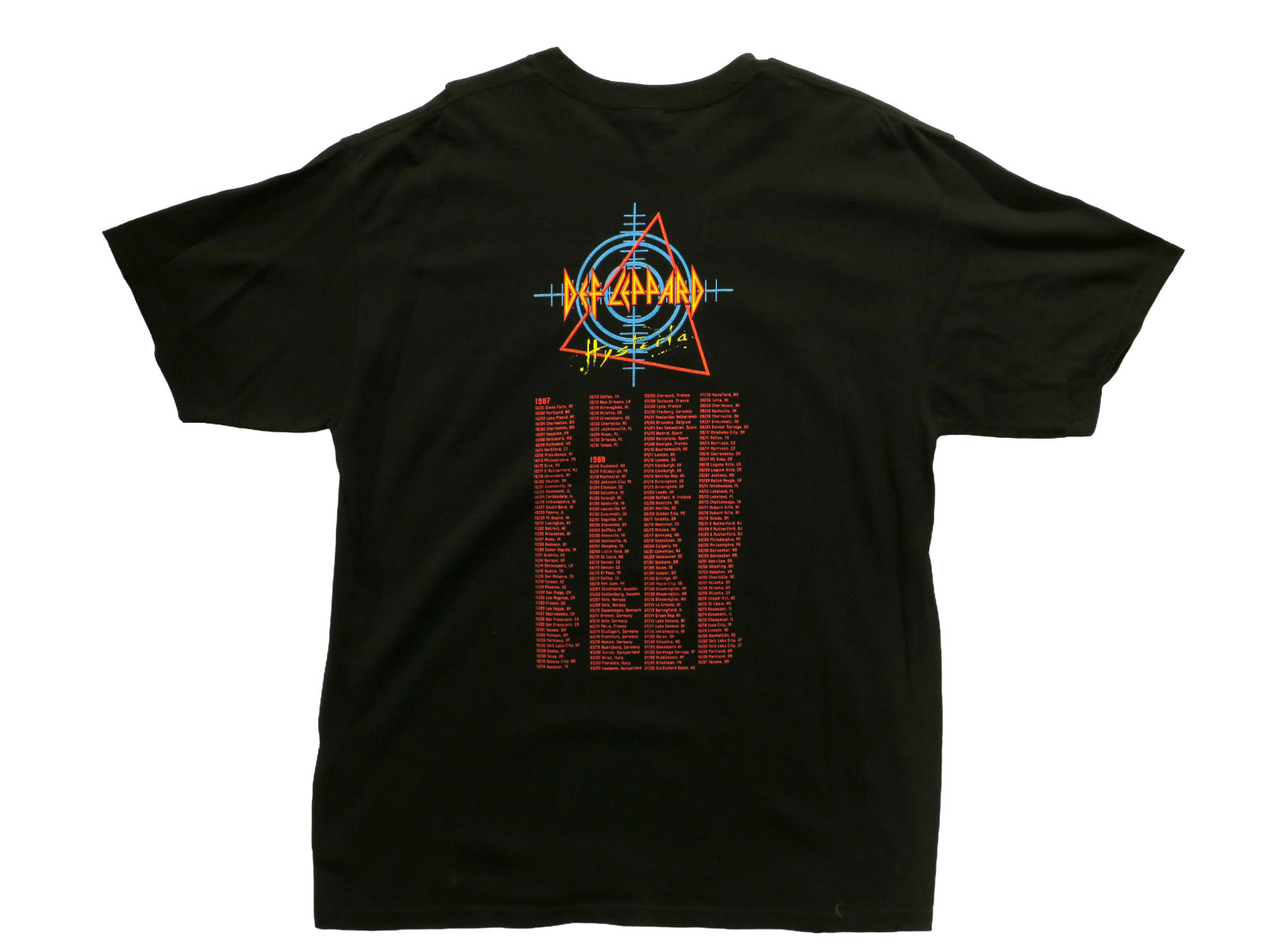 RARE VINTAGE 2005 DEF LEPPARD ROCK OF AGES TOUR SHIRT – EVERY HYSTERIA TOUR DATE
