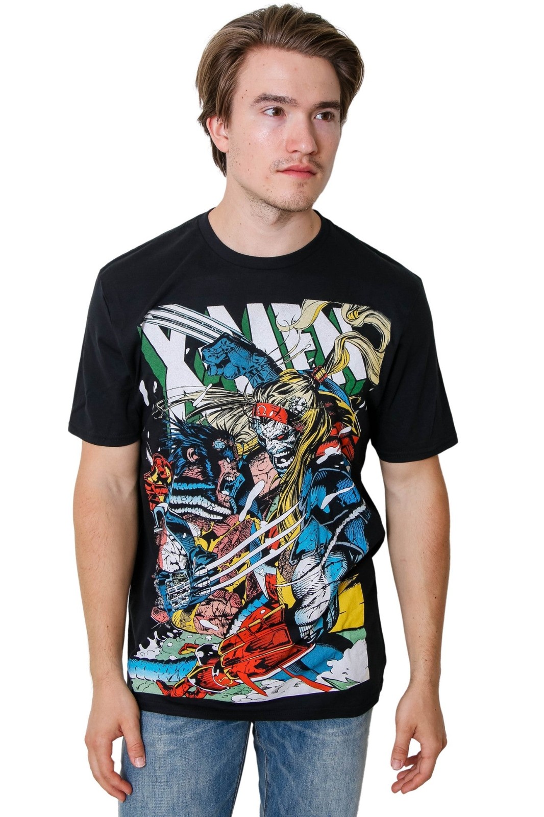 X-Men Wolverine vs Omega Marvel Licensed Adult T-Shirt