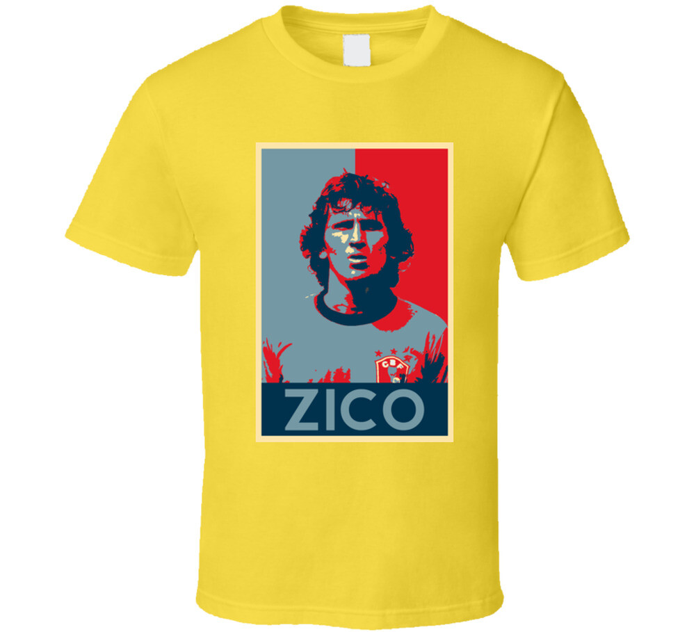 Zico Brazil Soccer Futbol Player Top 100 All Time Sports Fan T Shirt