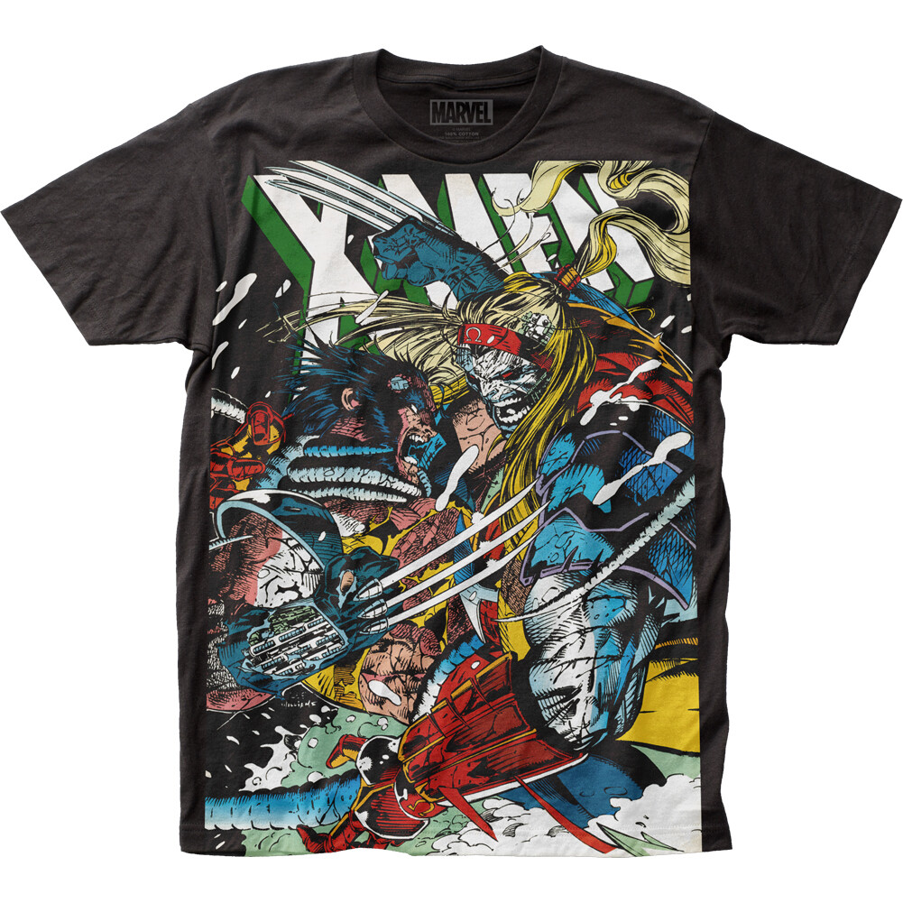 X-Men Wolverine vs Omega Marvel Licensed Adult T-Shirt