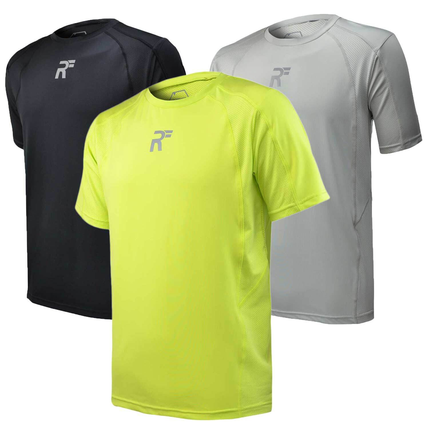RunFlyte Men’s HyperVent PRM Crew T-Shirt Athletic Running Gym Workout Fitness