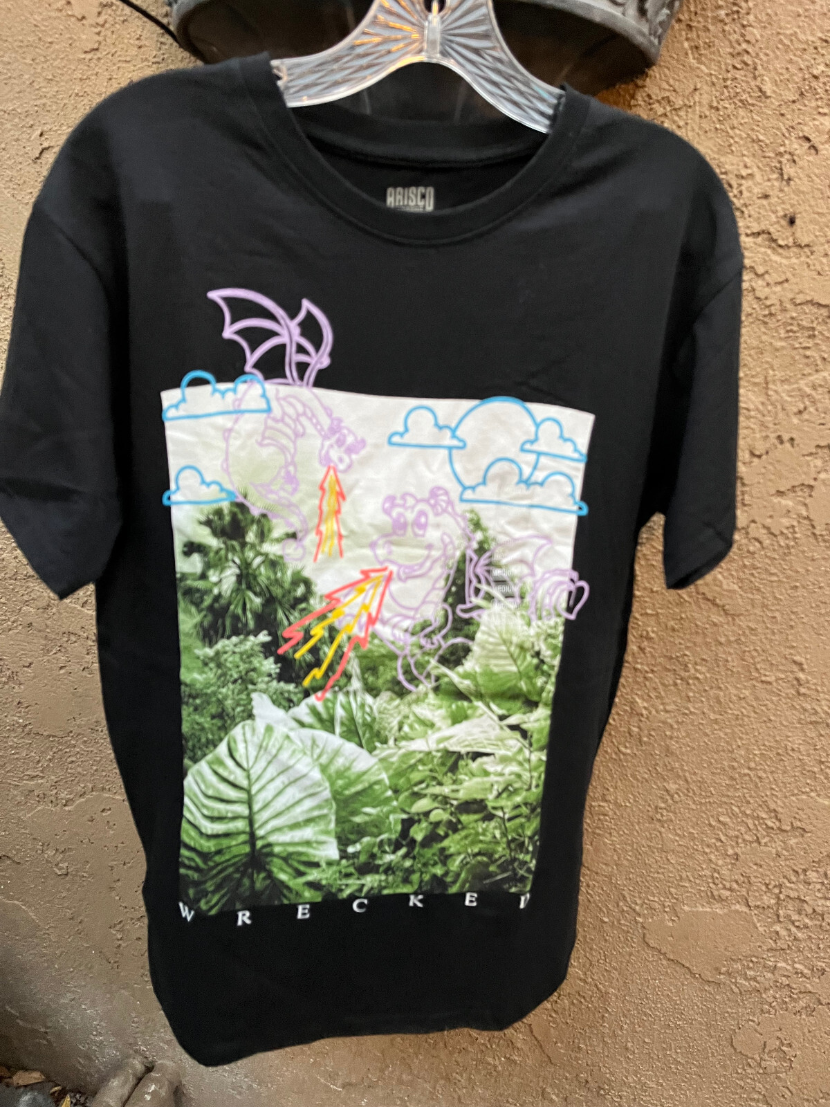 BRISCO Brands Wrecked Graffiti Tag Graphics BLACK T-Shirt – Unisex/Men’s M NEW