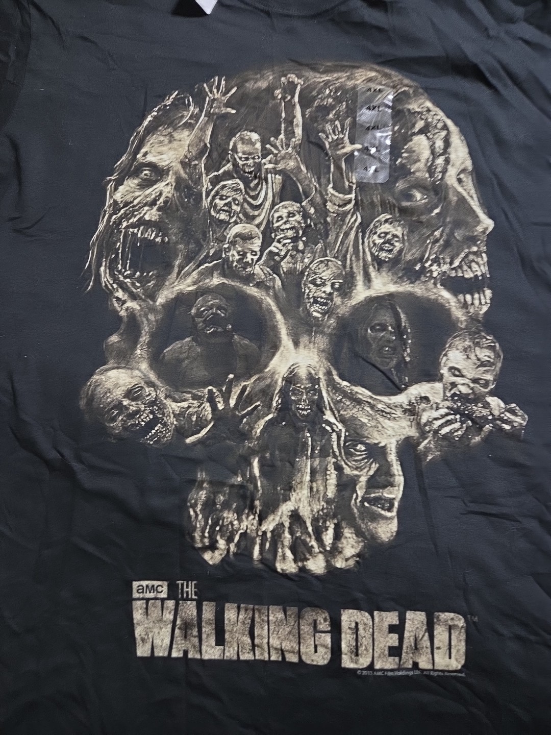The Walking Dead Tee Black Men’s 4xl AMC TV Show 2013 Horror Zombie Series