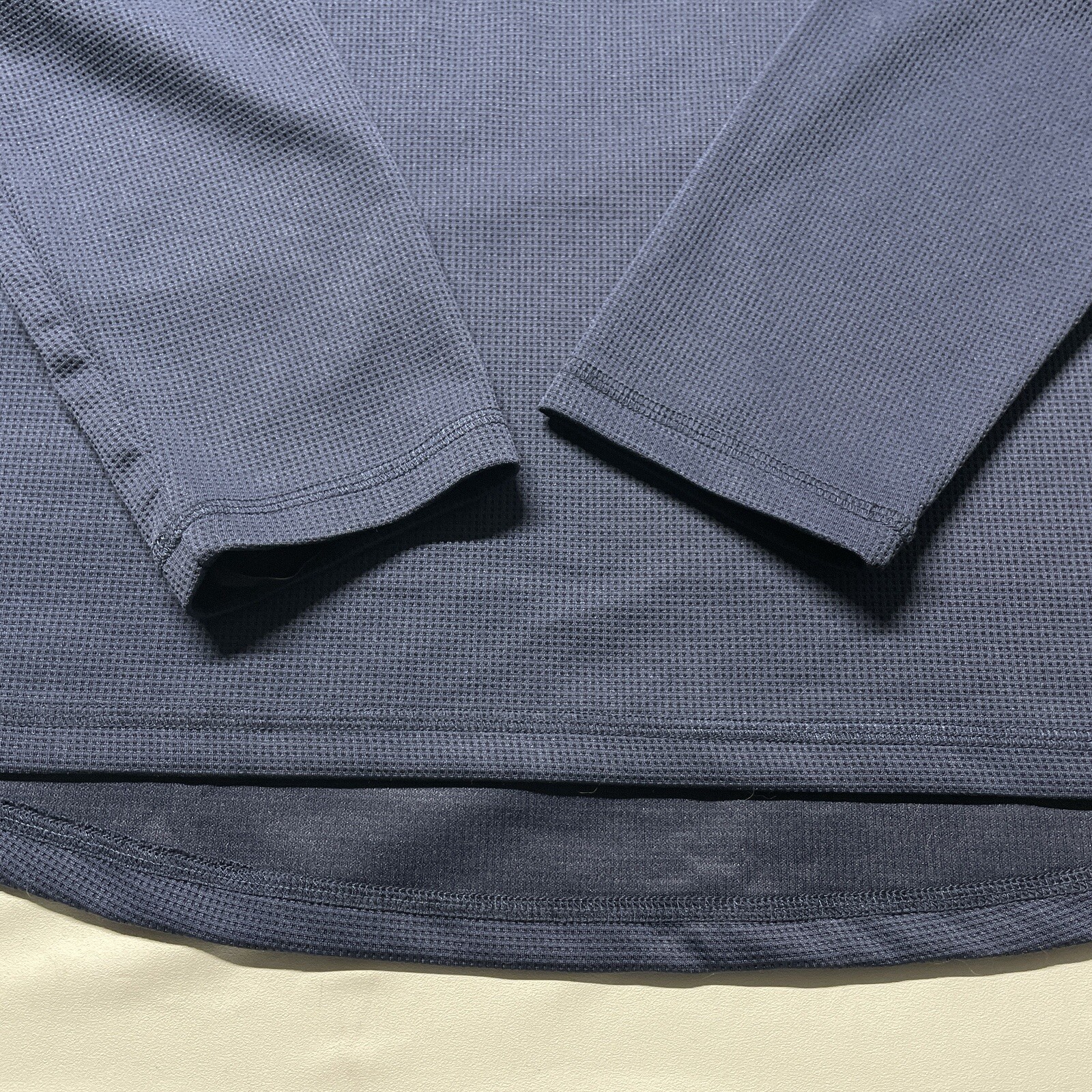 Wrangler Workwear Base Layer T-Shirt Mens XL Blue Zip Pocket Thermal Long Sleeve