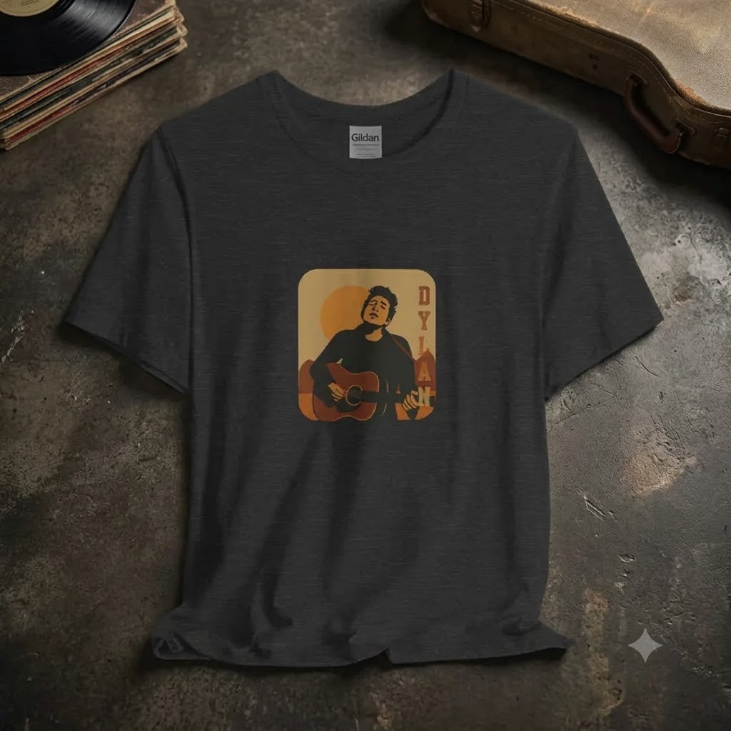 Bob Dylan Shirt Musician Vintage Rock Band Tee Unisex Concert Top Music Gift