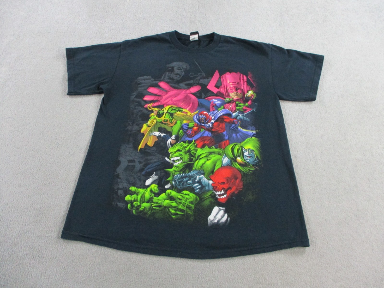 VINTAGE Marvel Shirt Mens Medium Black Galactus Villains Mad Engine Crewneck Tee