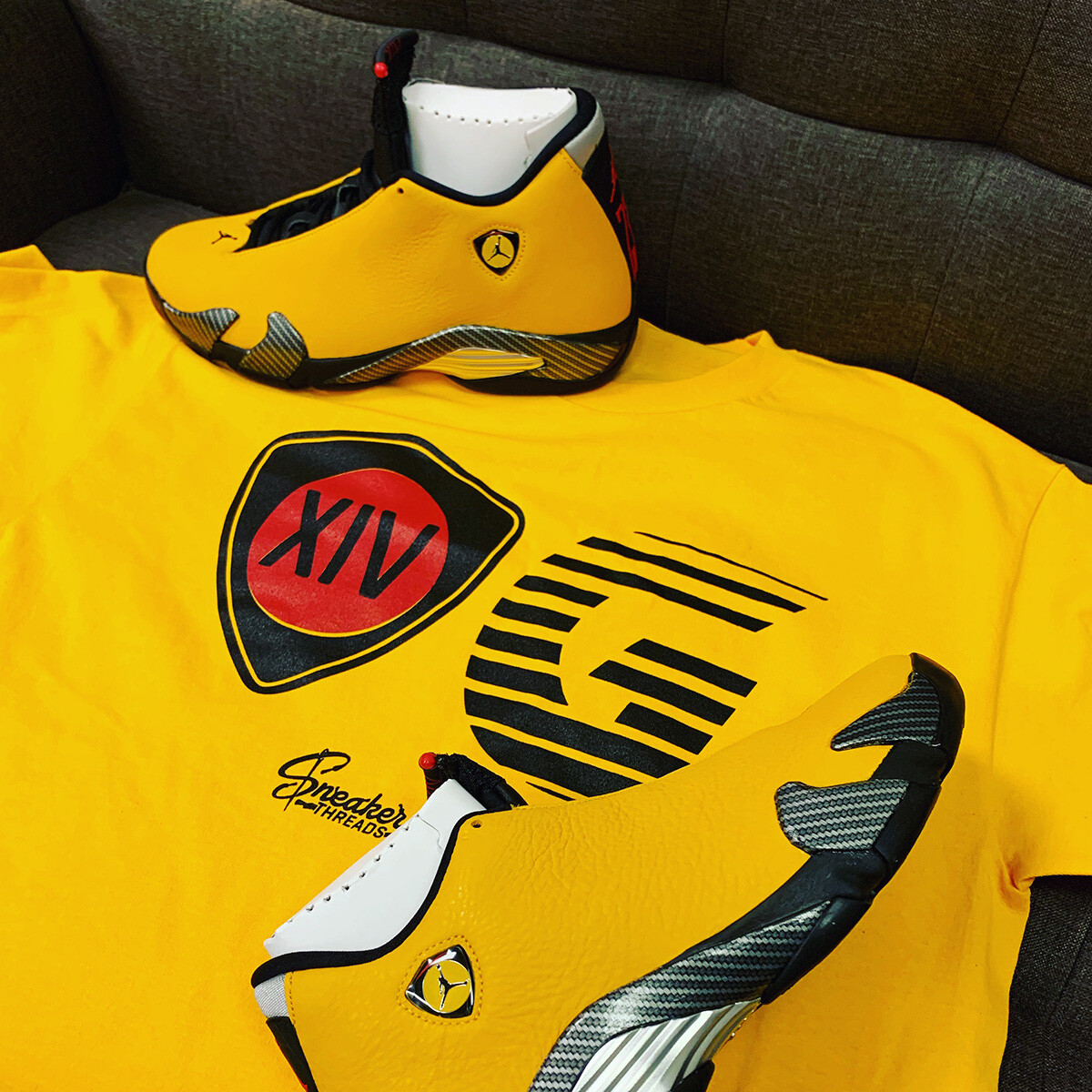 Shirt Match Jordan 14 Yellow University Gold – OG Tee Shirt
