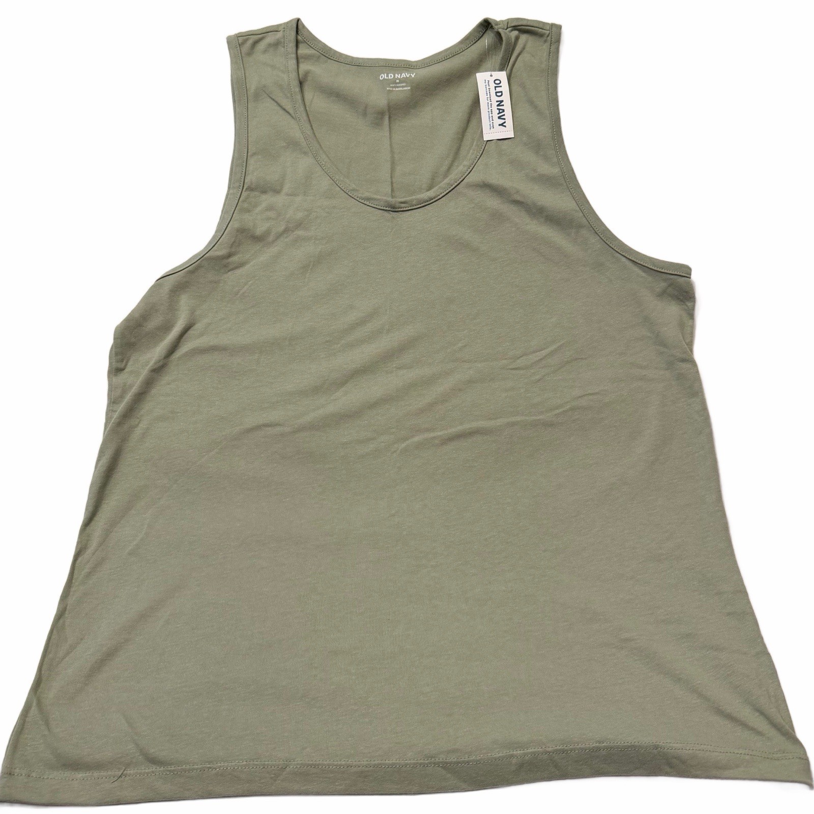 Men’s Tank Top Size Medium Scoop Neck Wide Strap Green NWT