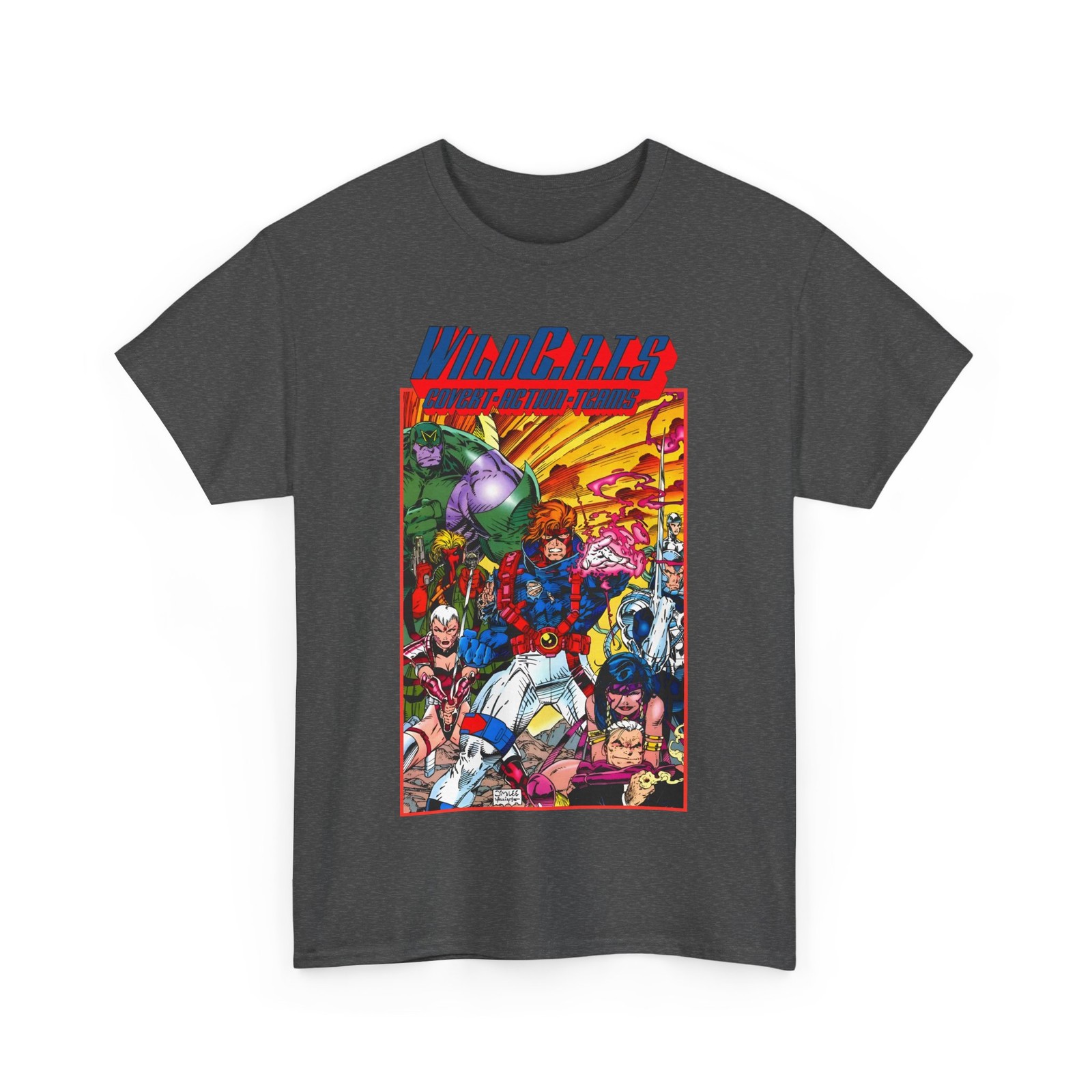 Wildcats T-Shirt – Jim Lee Art – Image/Wildstorm/DC Comics – Grifter, Zealot