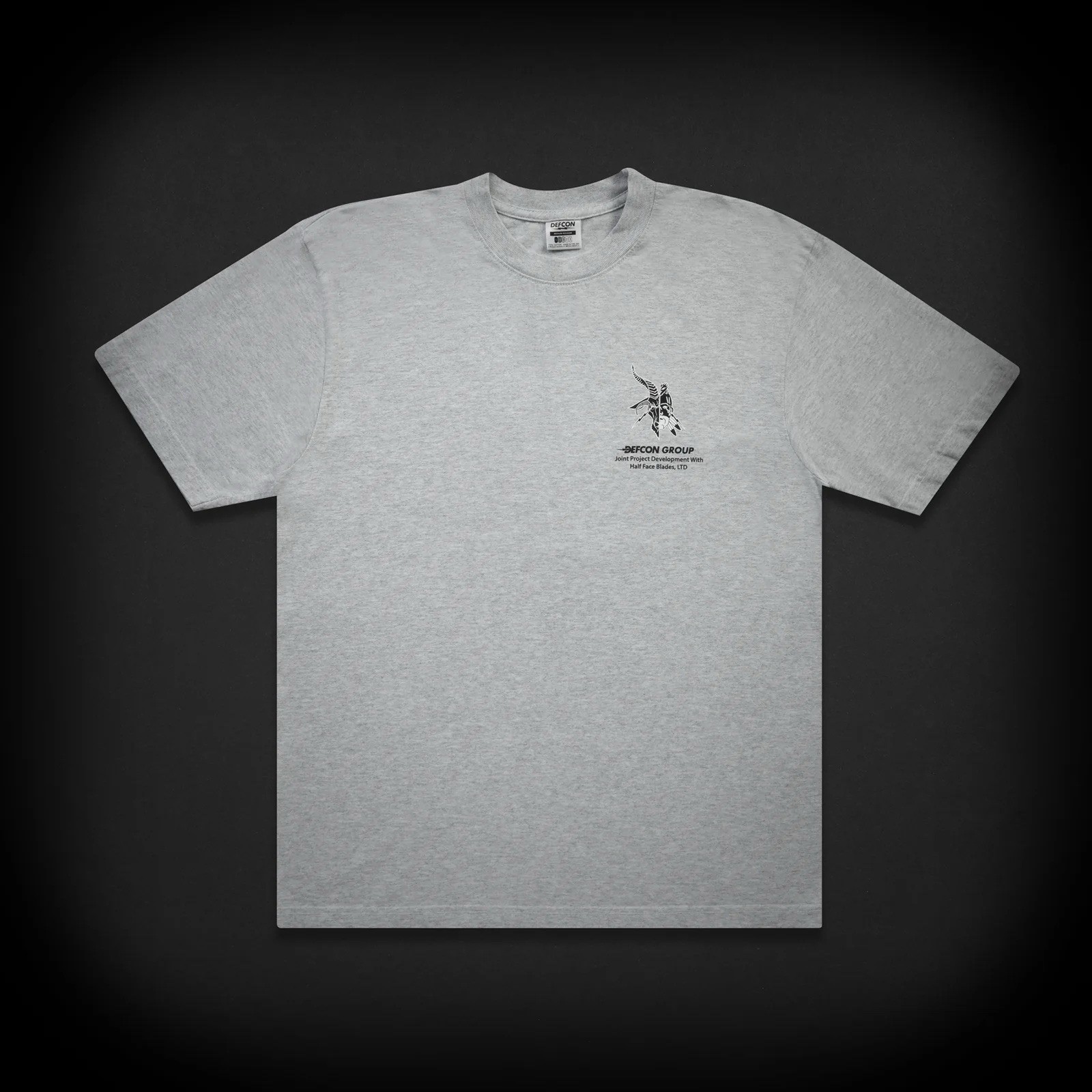 DEFCON GROUP HALF FACE BLADES HFB TEE – HEATHER GREY MENS SIZE SMALL