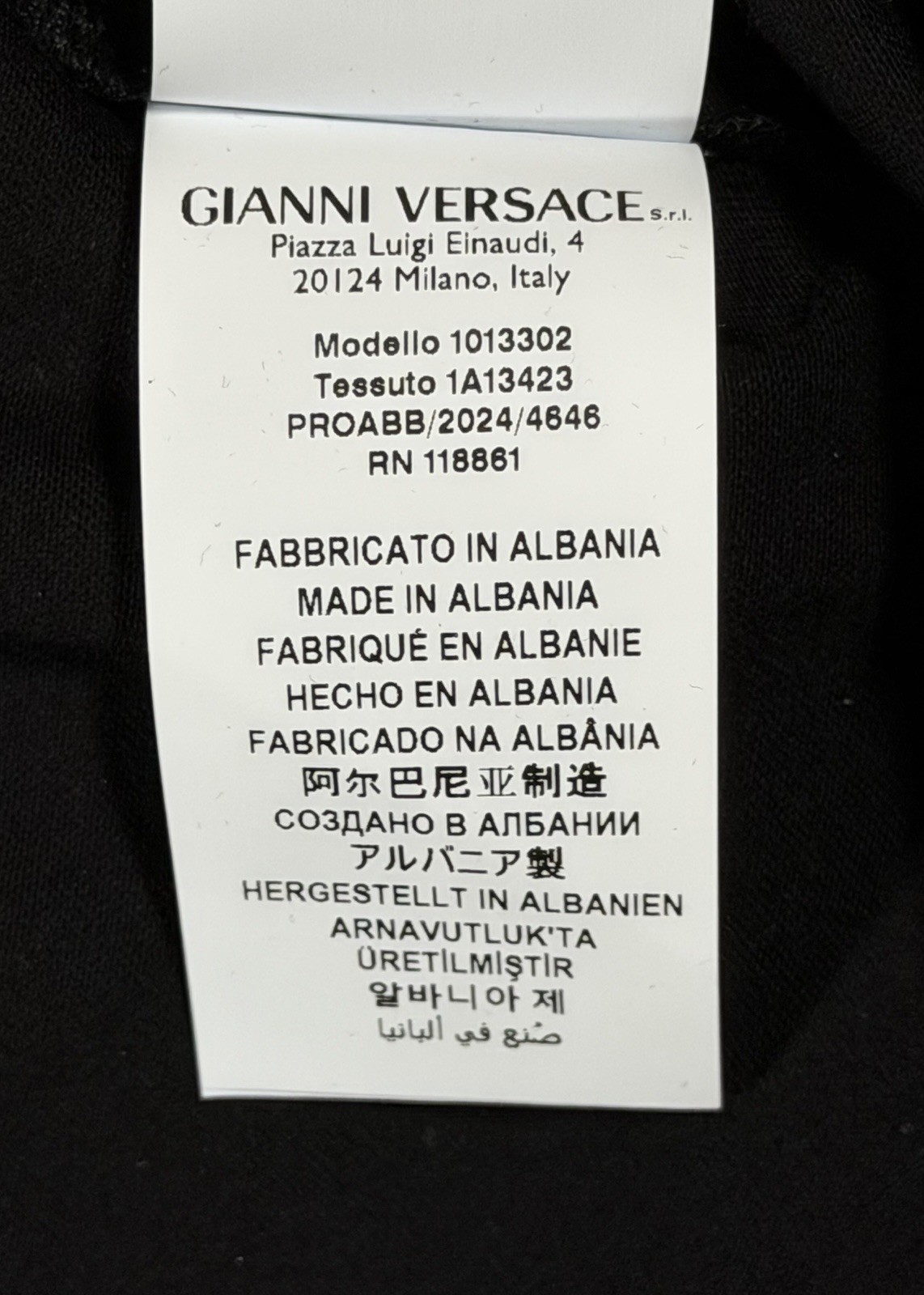 Versace Pop Pin Mesusa Black Cotton Jersey T-shirt Men’s Size XL Authentic