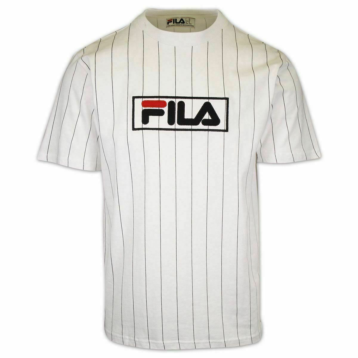 FILA Men’s White Striped & Logo S/S T-Shirt (181)