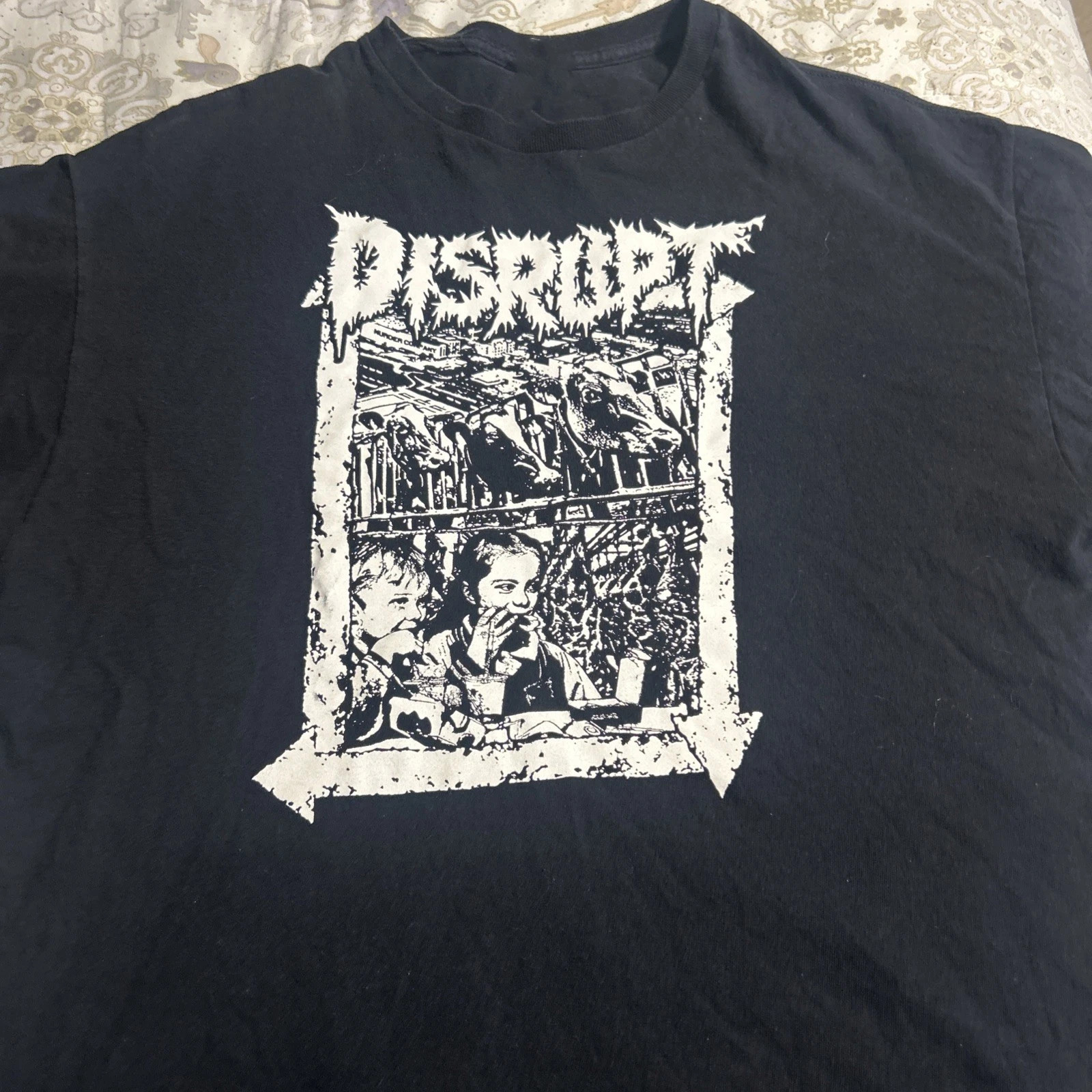 Collection Disrupt Band Short Sleeve Cotton Black S-5XL T Shirt EN10