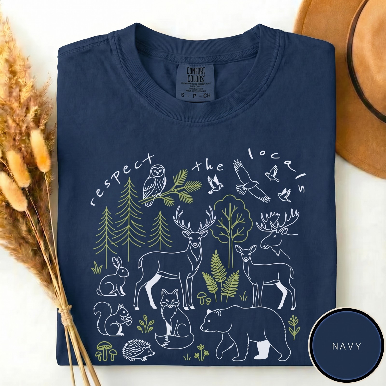 Comfort Colors Respect The Locals Shirt, National Park Tee, Camping T-Shirt