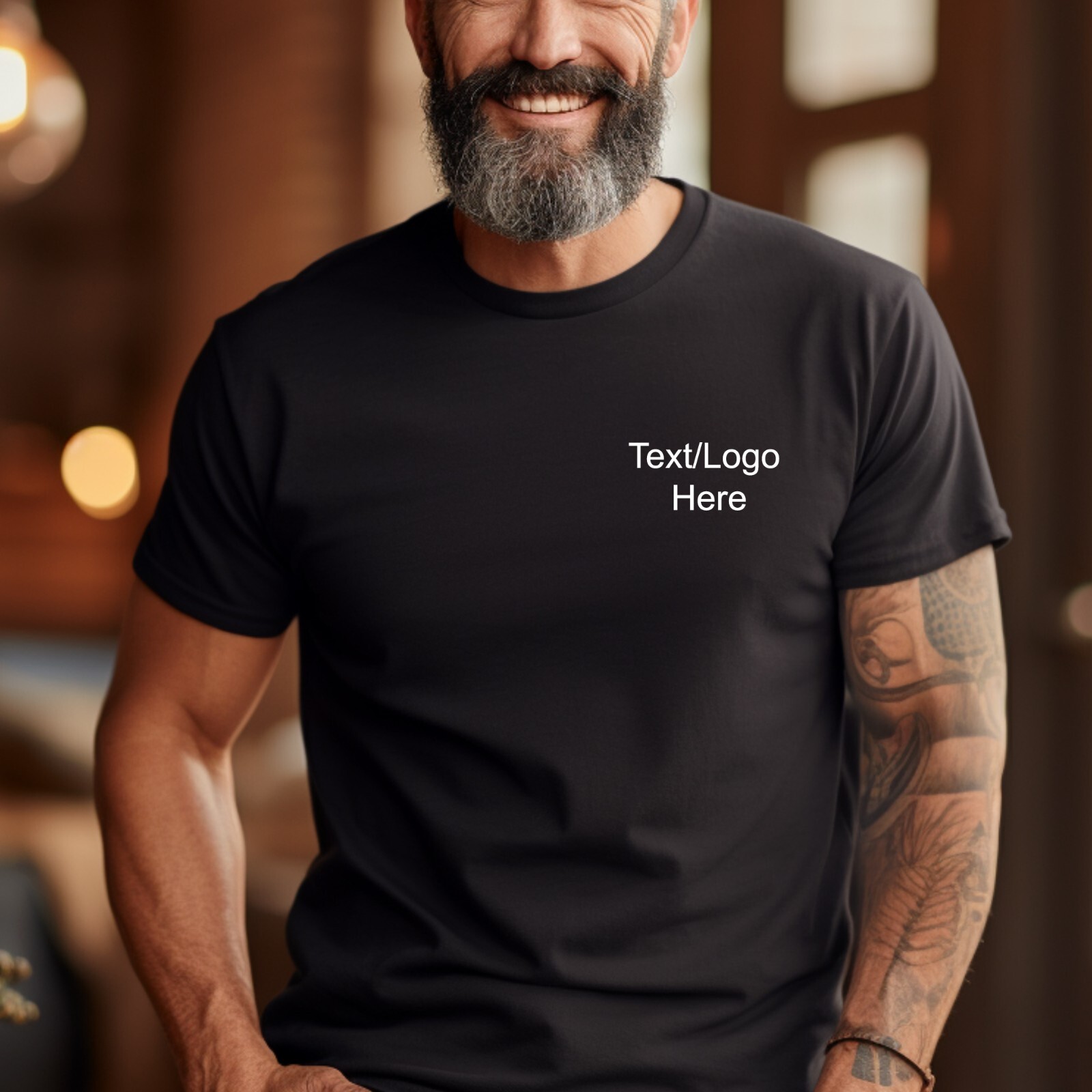 Personalised Custom Printed Crew Neck T-Shirt Work Wear Uniform Event Text Logo