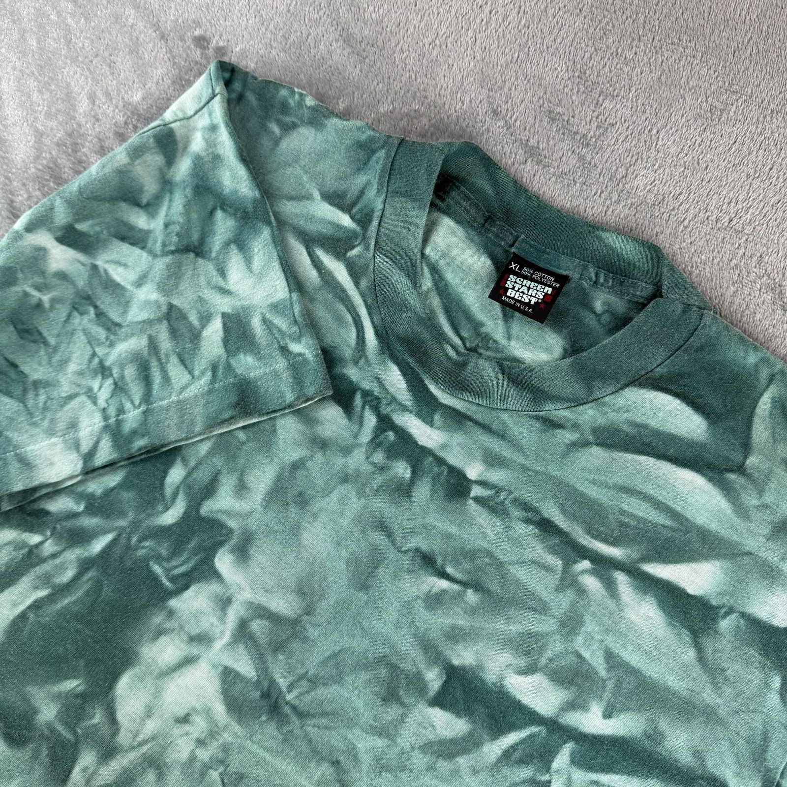 Vintage 90s Screen Stars Tie Dye Single Stitch T Shirt USA XL