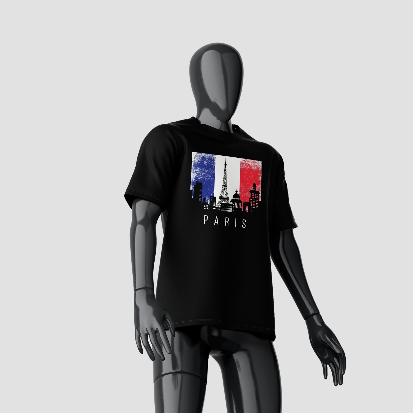 Paris T-Shirt – France Flag Skyline Tee | Unisex Heavy Cotton | Paris City Style