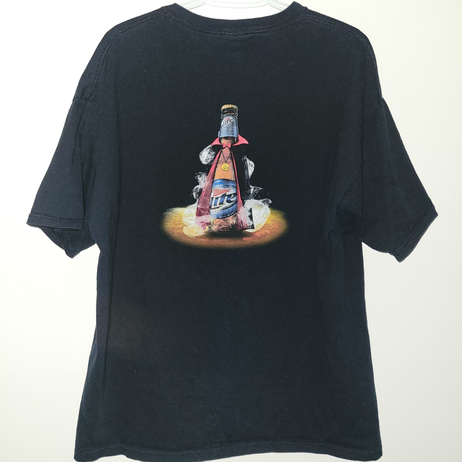 Y2K Miller Lite The Ruler Of The Night Vampire Beer T-Shirt Men’s Size XL Black