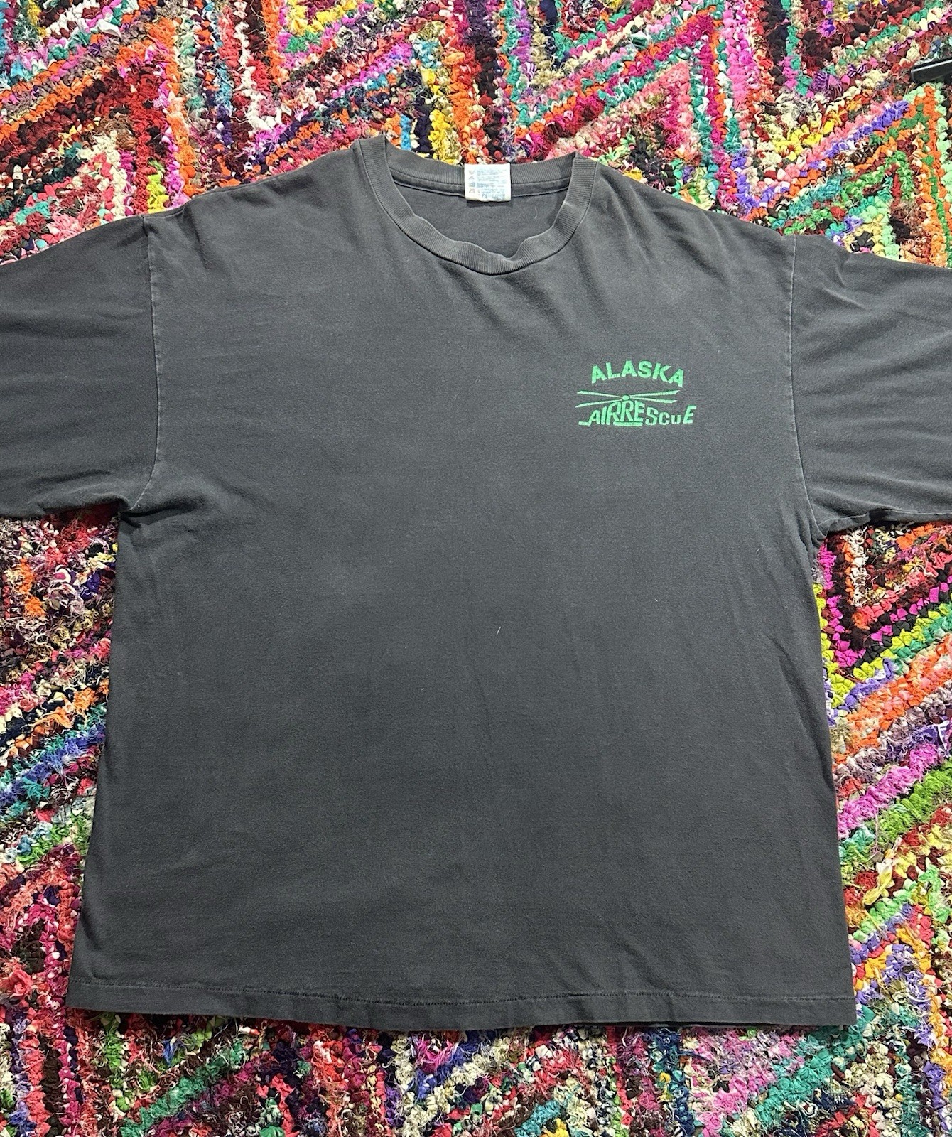 Vtg Alaska Air Rescue 210th RQS Long Sleeve T-Shirt Mens XL USA Jolly Green ANG