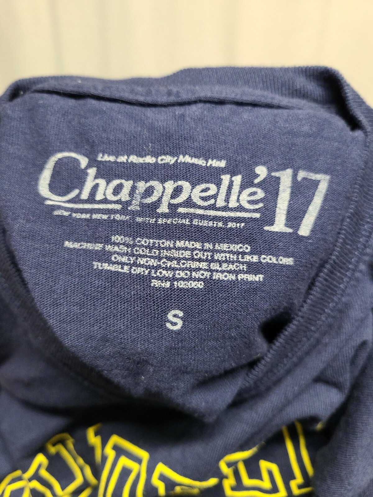 2017 Dave Chappelle Radio City Music Hall NYC Adult Small Blue TShirt