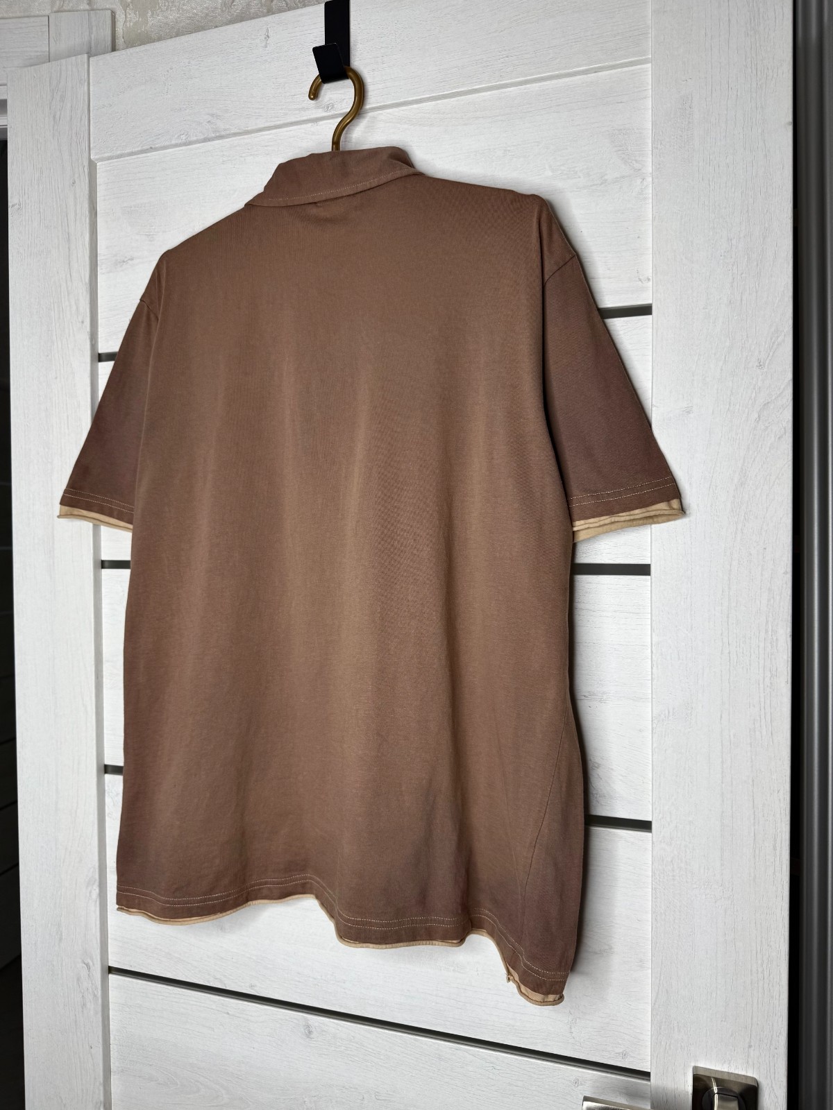 Vintage Yves Saint Laurent Pour Homme Polo Shirt Brown Size L YSL Embroidered