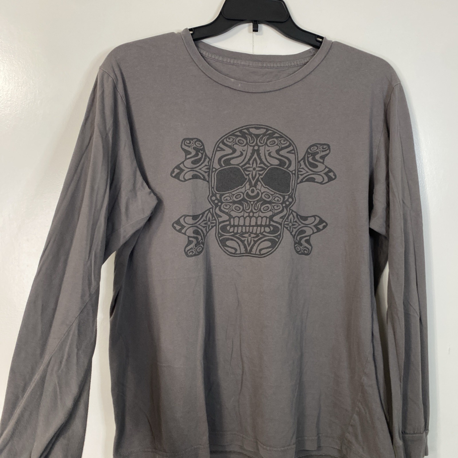 Government Mule Band T Shirt Long Sleeve Grey Light Weight Medium M Faded
