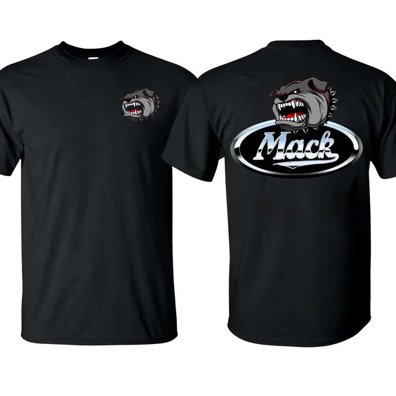 Retro Mack Trucks Logo Men’s T-shirt Cotton Short Sleeve Crewneck Graphic Tee Ma