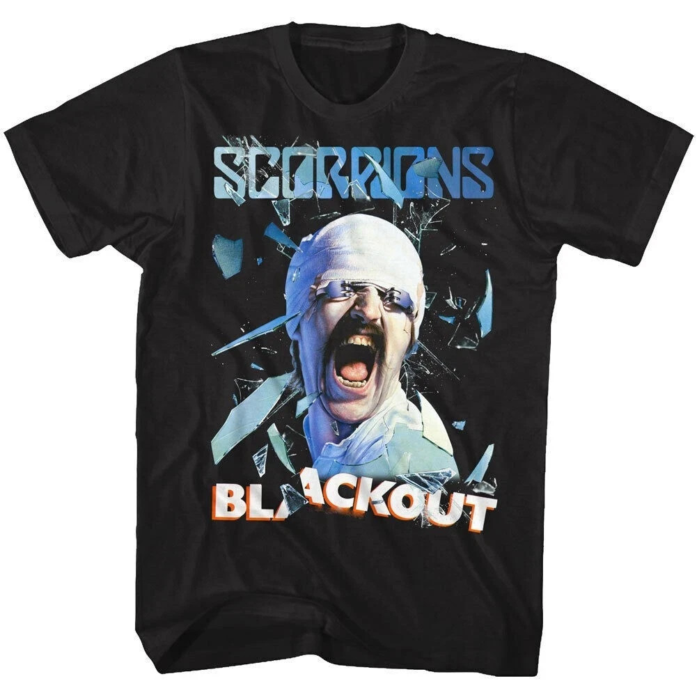 Scorpions Blackout Album Cover Black T-Shirt S-5XL BS1358