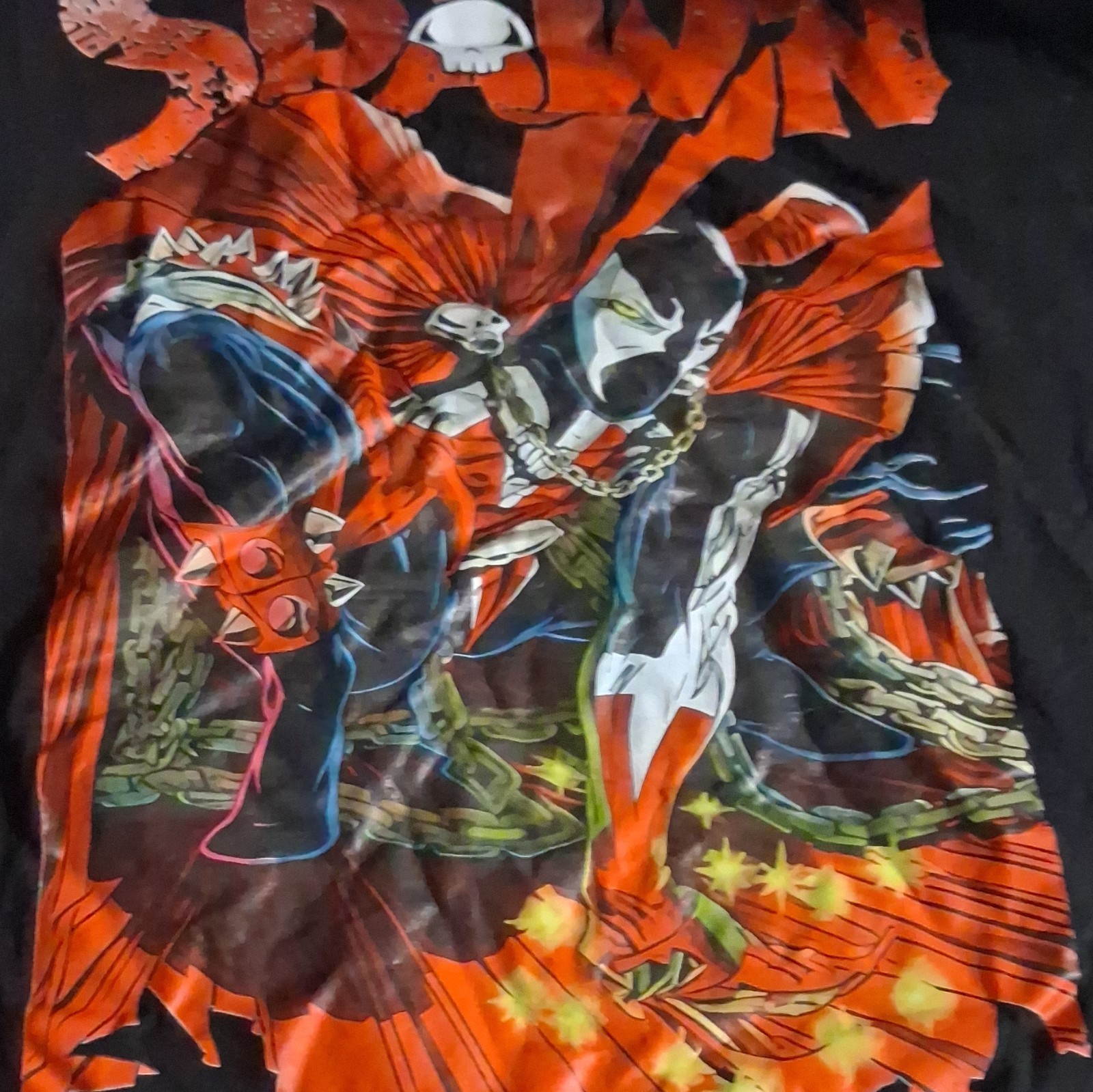 Men’s Spawn Comics Graphic Print T-Shirt Cotton Black XL Regular Fit