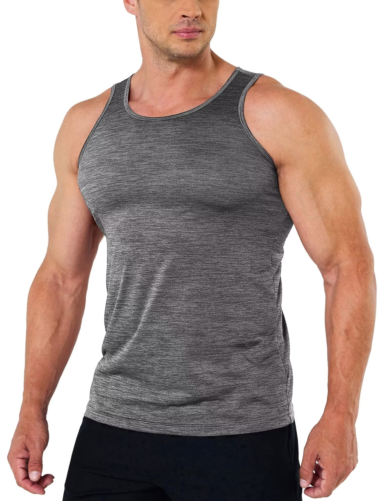 Men’s Tank Tops Sleeveless Gym Workout A-Shirt Quick Dry Muscle Shirt Summer Tee