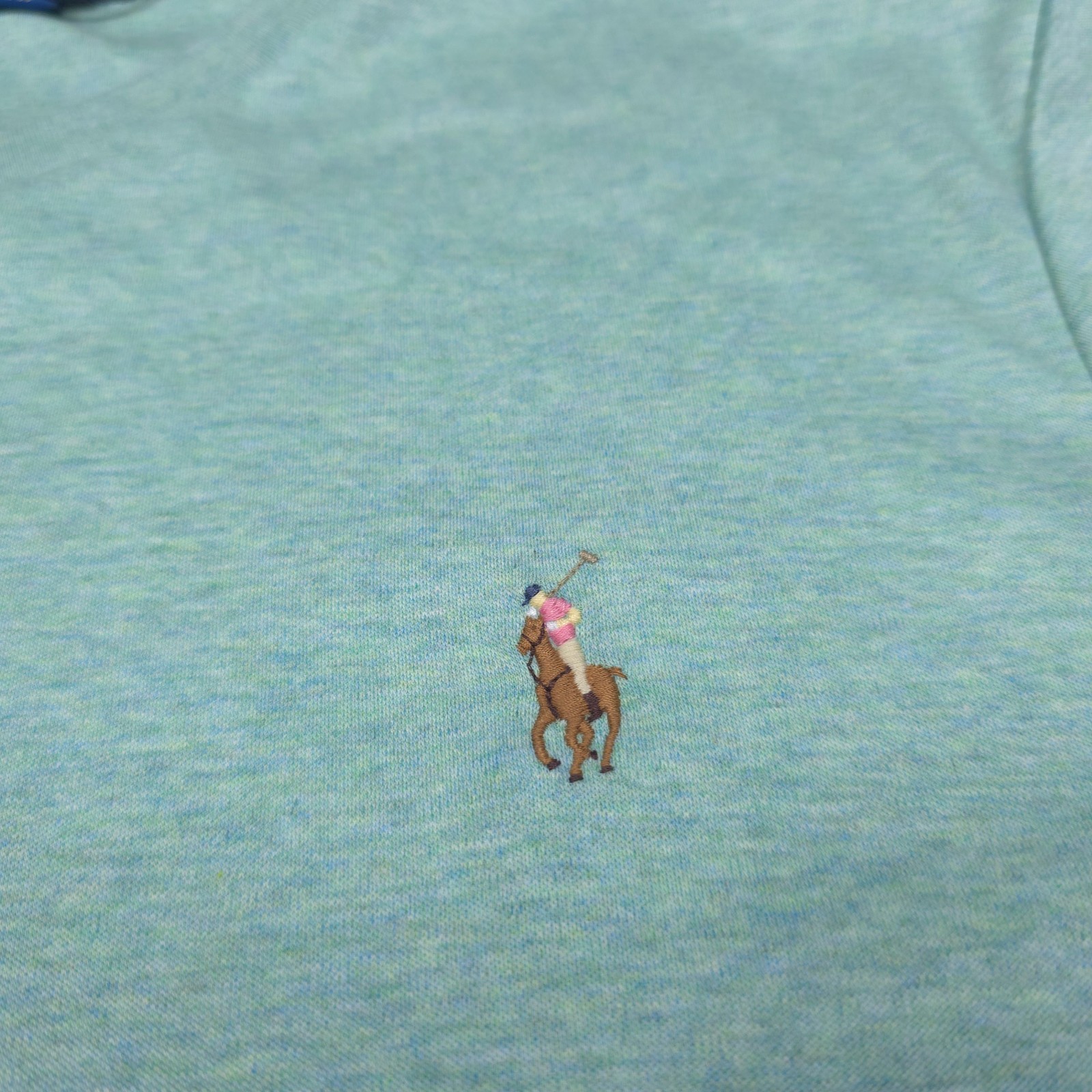 Polo Ralph Lauren Soft Cotton T-Shirt Mens 2XL XXL Custom Slim Celadon Heather