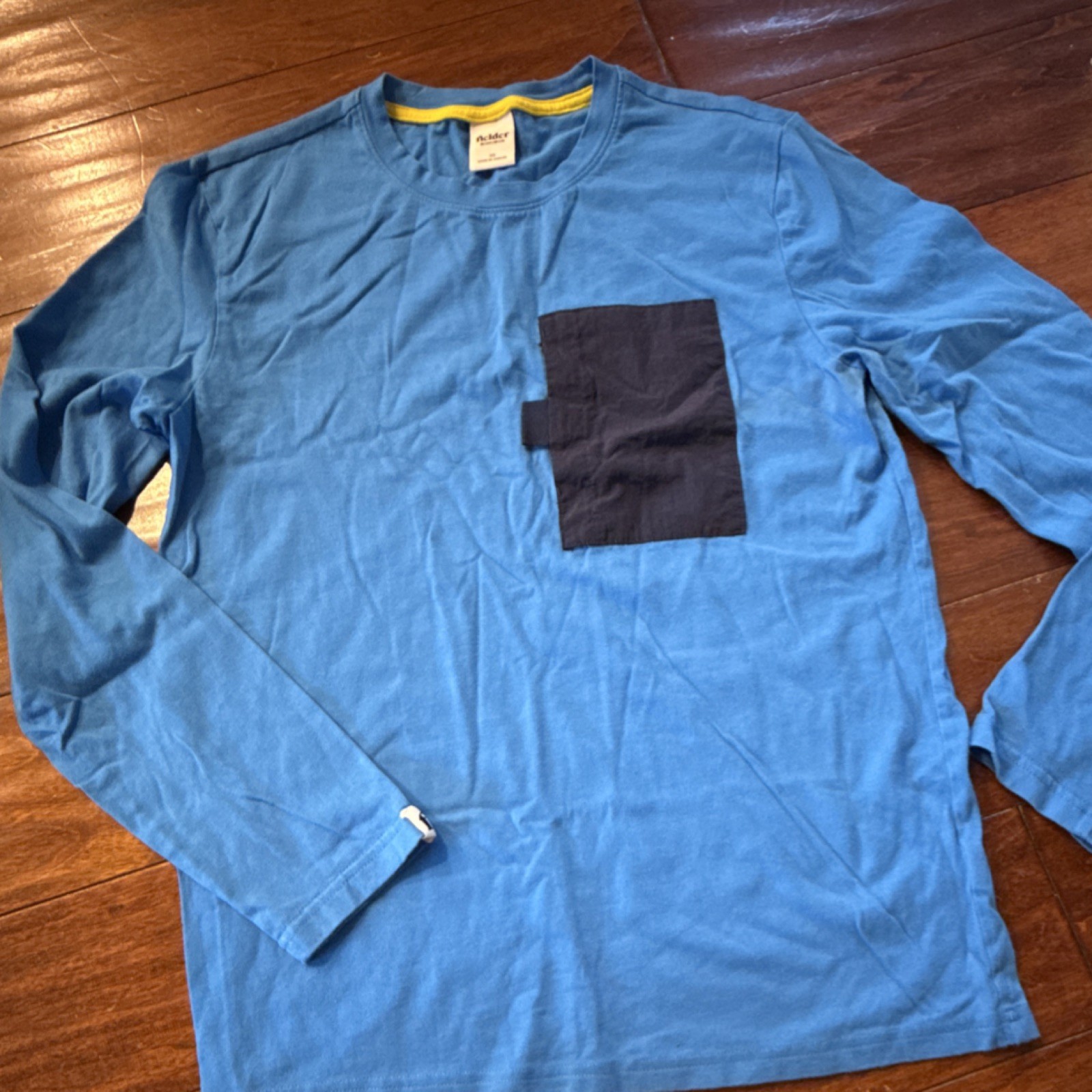 Fielder by Bonobos Men’s Long Sleeve Crew Neck T-Shirt Blue Cotton Nylon Knit XS