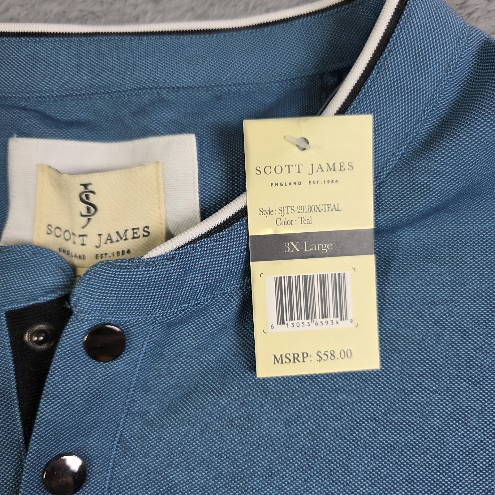Scott James Tee Shirt Size 3XL Blue NWT