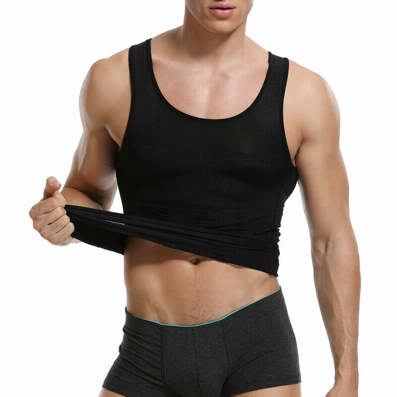 Men’s Compression Body Shaper Sports Vest Slimming Shirt Simple Classic Tank Tee