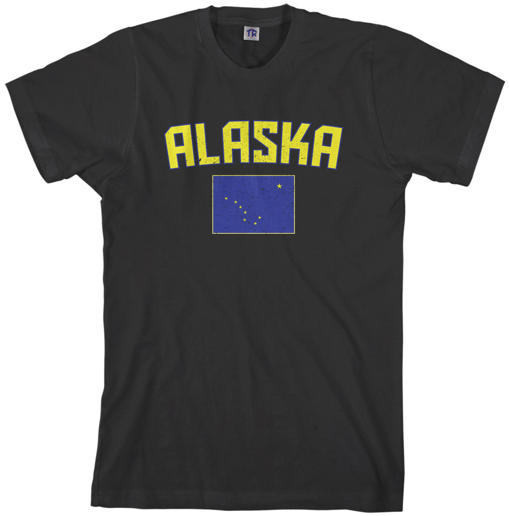 Threadrock Men’s Alaska Flag T-shirt State Juneau Anchorage