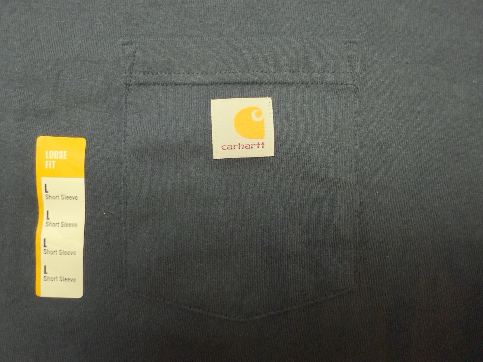 Carhartt K87-M Loose Fit Navy Blue Men’s Short Sleeve Pocket T-Shirt NWT – Sz L