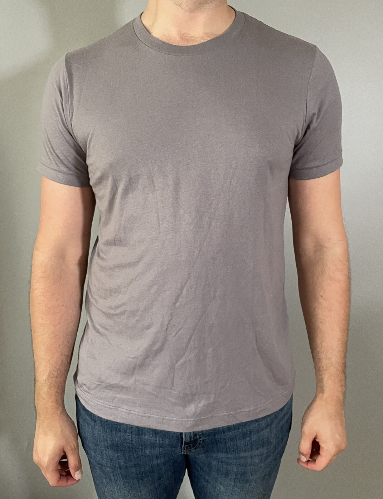 Canvas by BELLA + CANVAS Silver Size L Unisex Short Sleeve Cotton Crewneck Tee