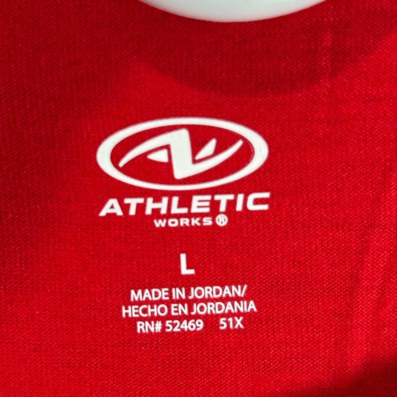 Athletic Works Mens L Red Moisture Wicking Tri-Blend Short Sleeve T-Shirts 2 New