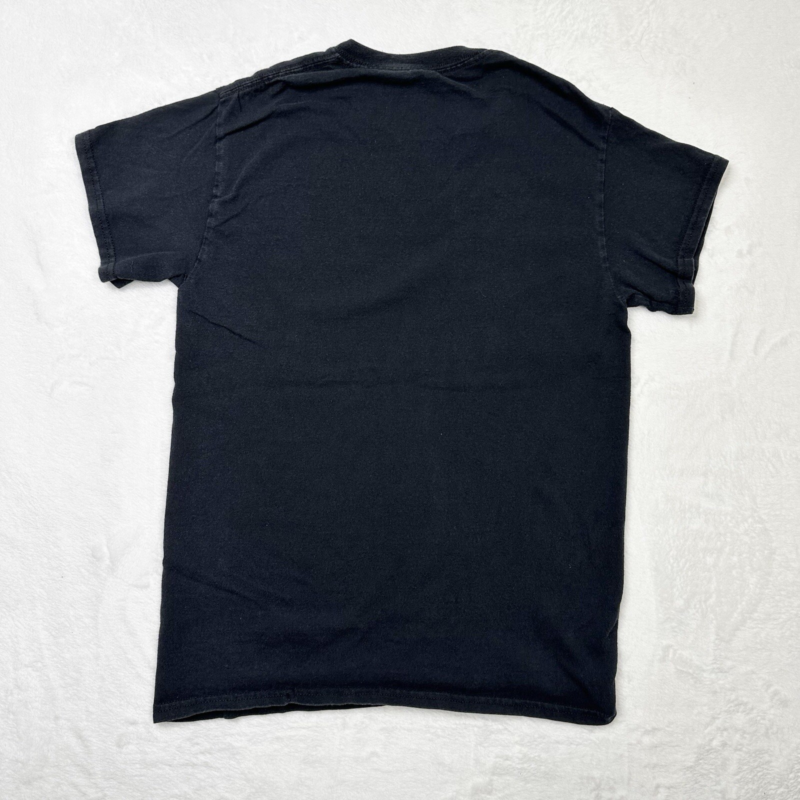 Black Embroidered Shirt Mens Small Artisanal Fiesta Black Blue Woven Stripe