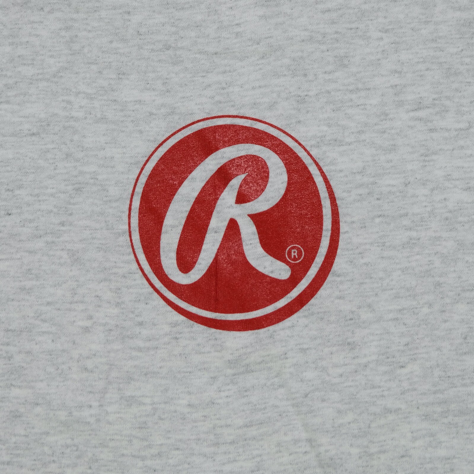Rare Vintage RAWLINGS Football Spell Out Single Stitch T Shirt 80s 90s Gray XL