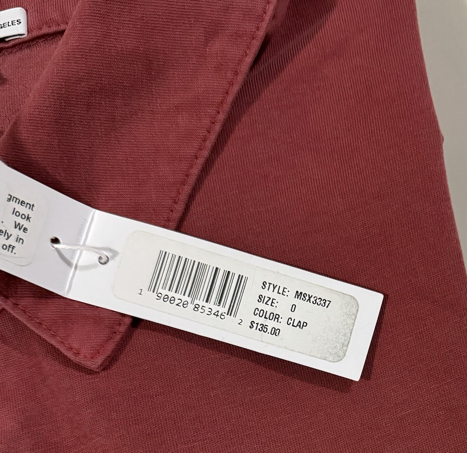 JAMES PERSE Men’s Suede Jersey S/S Polo Retail: $135 (NWT)