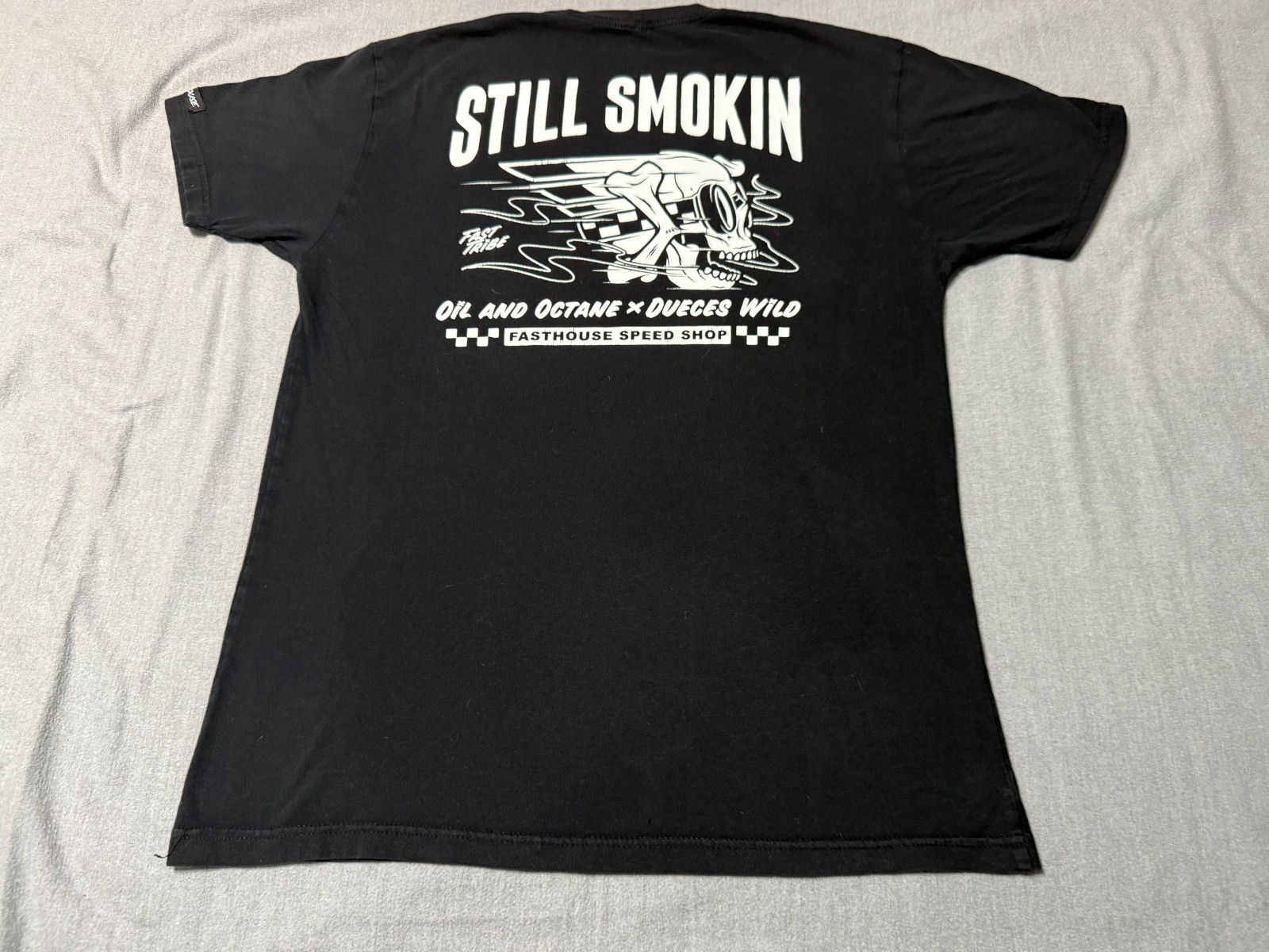 FASTHOUSE – Men’s Short Sleeve L – LARGE – Black – FAST HOUSE F/H – Still Smokin