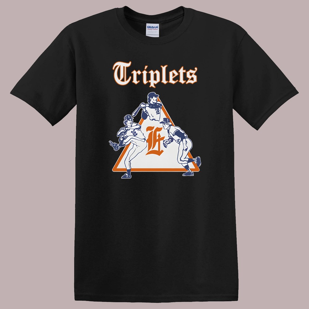 Evansville Triplets Indiana Baseball Team Black Size S-5XL