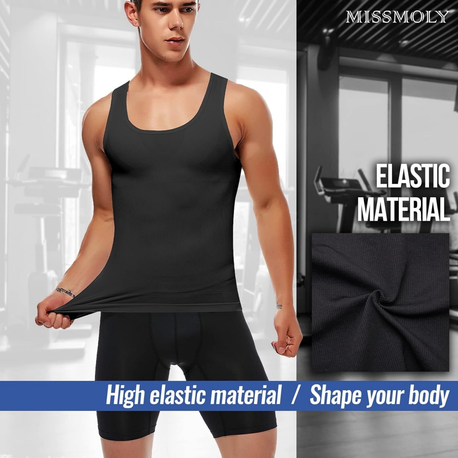 Fajas Colombianas para Hombres Men Compression Body Shaper Abdomen Control Tank