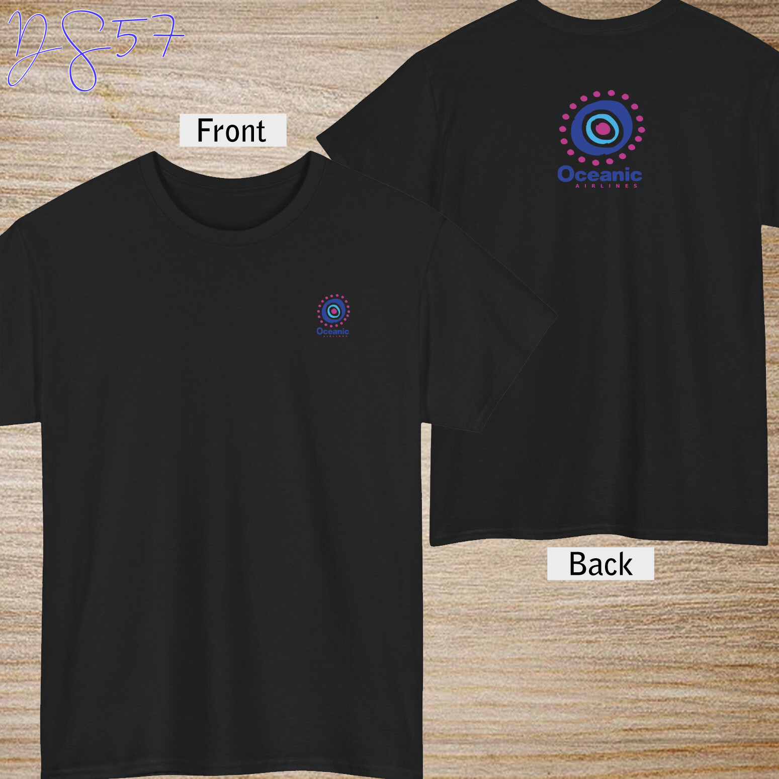 Oceanic Airlines Vintage Logo Shirt Black/Navy/Grey/White/Red/Blue T-Shirt S-5XL