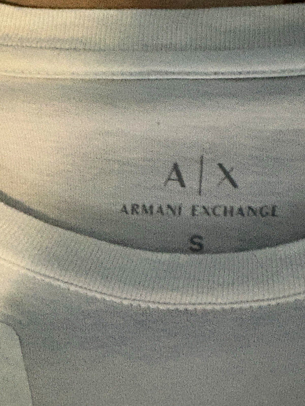 Armani Exchange Men’s White Crew Neck Graphic Logo Short Sleeve T-Shirt Size S