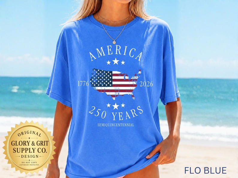 Comfort Colors America 250th Anniversary Shirt Patriotic Mens 1776-2026 USA Tee