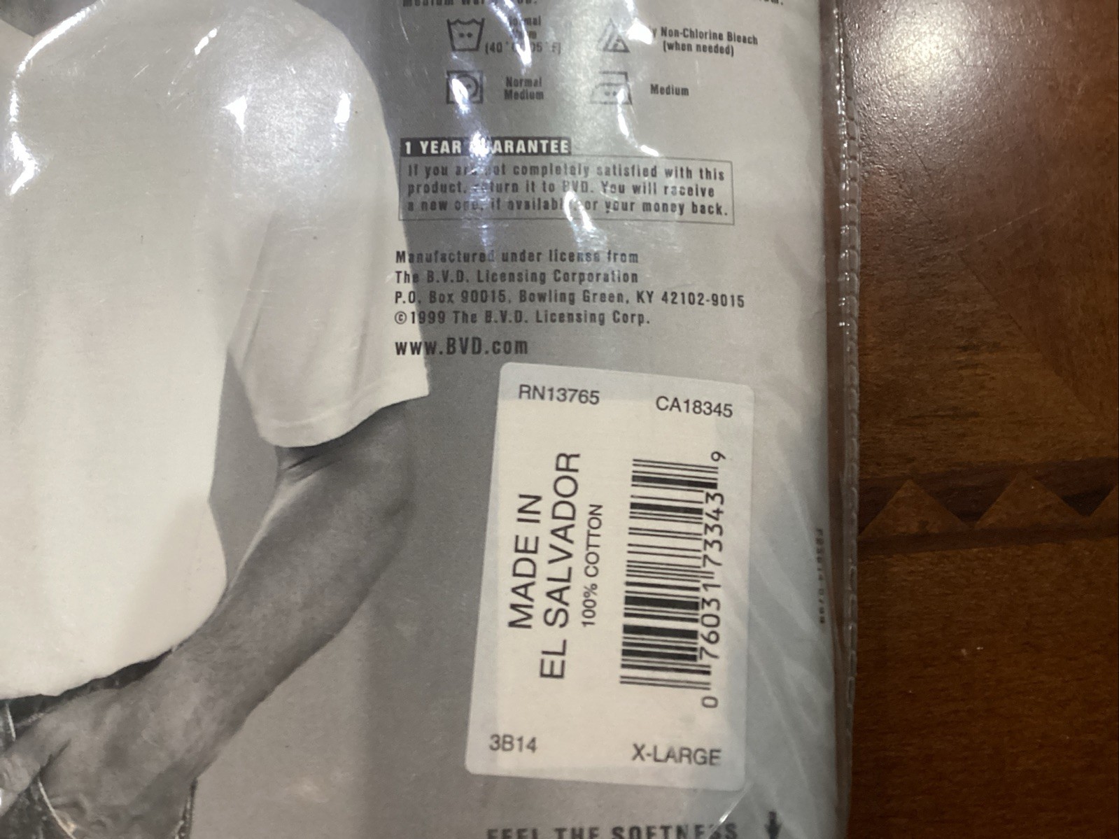 Brand New Vintage BVD High Neck V White T Shirt Size XL (46-48) 3-pack NOS